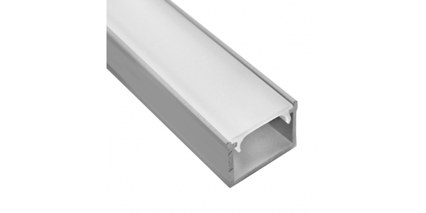 Perfil Blanco Aluminio Empotrar 2 metros Tira LED | Decoled Valencia
