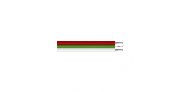 Cable Eléctrico Rojo, Verde Blanco, 3 Pin, Calibre 18AWG. 1 metro