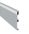 Perfil Aluminio SKIRT de 2 metros, Plata, Para Zócalos, Máximo Tiras de 10mm