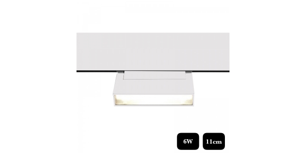 Foco Carril LED Osram Magnético SAM, 6W, 48V, Ángulo 120º, Basculante, Blanco Mate