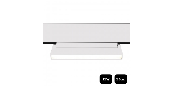 Foco Carril LED Osram Magnético SAM, 12W, 48V, Ángulo 120º, Basculante, Blanco Mate