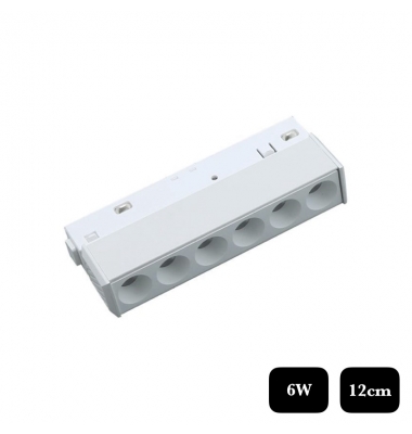Lineal Carril LED Osram Magnético MICA, 6W, 48V, Ángulo 36º, Blanco Mate