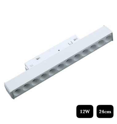 Lineal Carril LED Osram Magnético MICA, 12W, 48V, Ángulo 36º, Blanco Mate