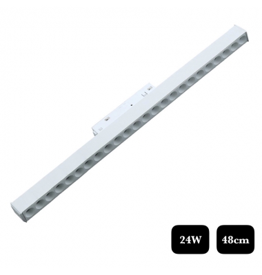 Lineal Carril LED Osram Magnético MICA, 24W, 48V, Ángulo 36º, Blanco Mate