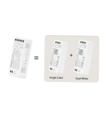 Controlador 2 en 1, Monocolor, CCT WiFi, 12V (240W), 24V (480W), 48V (960W) MiBOXER