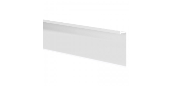 Perfil Aluminio DALTON Blanco Mate de 2.50 metros, Zócalos, Tiras LED máximo 12mm
