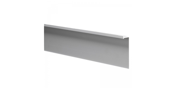 Perfil Aluminio DALTON Plata de 2.50 metros, Zócalos, Tiras LED máximo 12mm