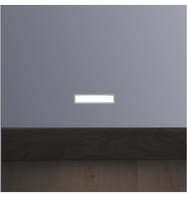 Baliza LED de Pared CHIC Rectangular, 100x50mm, 1W, 126Lm. Blanco Cálido de 3000k, IP20