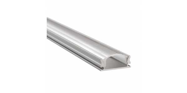 Perfil Aluminio Anodizado de 2 metros, Superficie Cloud. Tiras LED máximo 20.2mm