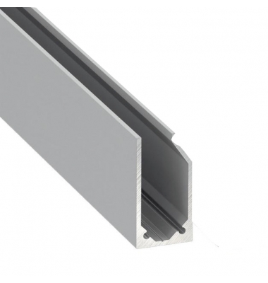 Perfil Aluminio LABEL de 1 metro para Estanterías y Rotulación, Tiras LED máximo 10 mm