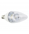 Bombilla LED Vela E14 C37 4W Transparente. Ángulo 280º. Blanco Frío.