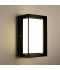 Aplique Pared Rectangular Exterior e Interior LED. Color Negro. 1*E27. IP54