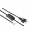 Cable de corriente con clavija e Interruptor Negro. 2 x 0.75mm. Longitud 1.5 metros