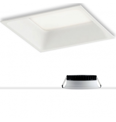 Downlight Foco LED Xanto Cudrado 18W - 1600 Lm. Blanco Frío - 5000k. Ángulo 98º