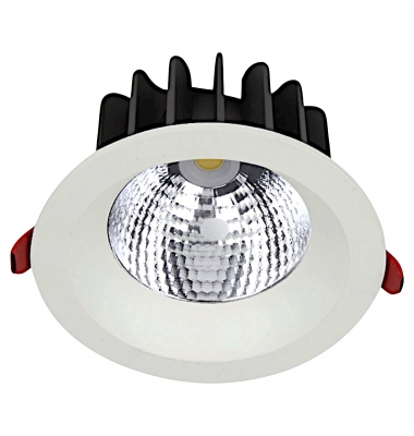 Downlight LED Ginna Blanco 30W COB. 2400 Lm. Ángulo 24º. LED Epistar