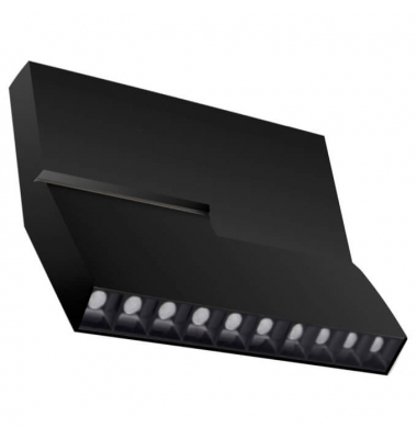 Carril Magnet LED Darkle Negro 24W - 24V. Ángulo 34º, LED Osram