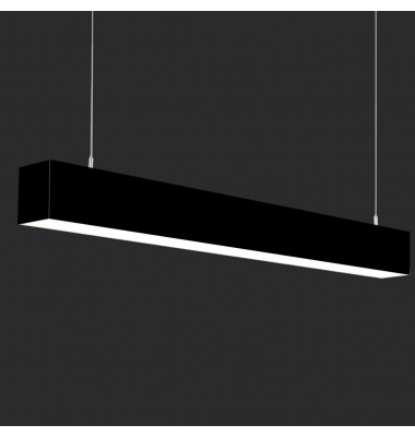 Lámpara Colgante LED LIN, 40W, 3000 Lm, Ángulo 120º, Acabado Metacrilato Negro