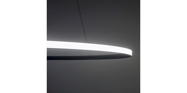 Colgante LED 210W Luminary de 3 metros. Blanco Mate, Ángulo 120º
