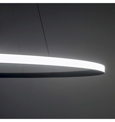 Colgante LED 210W Luminary, Ø300 centímetros. Negro Mate, Ángulo 120º