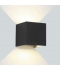 Aplique LED de Pared Rook, 12W, Negro Mate. Blanco Cálido, IP54