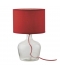 Lámpara de Sobremesa HENDRIX. Pantalla Tela Rojo, Negro y Gris. Luce Ambiente Design. ø370mm*230mm. 1*E27.