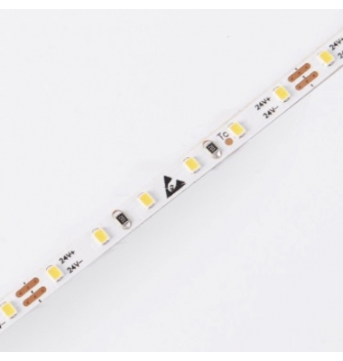 Tira LED Monocolor 2700k, 8.6W/m. 24V, SMD2216, 75lm/w. 120 LEDs/m. 5 metros, IP20