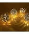 Bolas Doradas, Guirnalda de un metro con 20 luces flash cálidas, a Pilas, 2xAA
