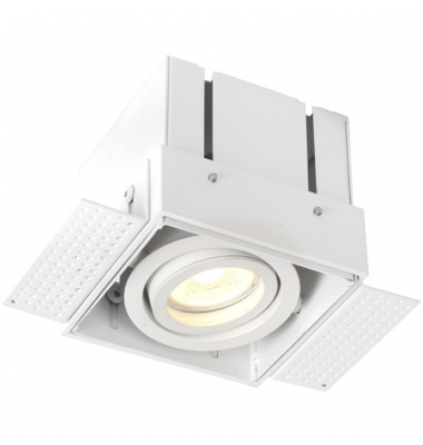 Foco Empotrar LED Box, Blanco, 10W. Orientable, Ángulo 60º