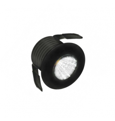 Foco Empotrable LED Sirio, 1W IP 44 Negro Mate, Ángulo 45º, Blanco Natural de 4000k