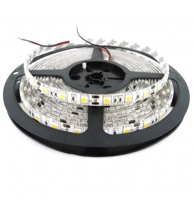 Tira LED 14,4W/m. 24VDC, SMD5050. 60 LEDs/m. Interior, Espacios Húmedos, IP55, 1 Metro