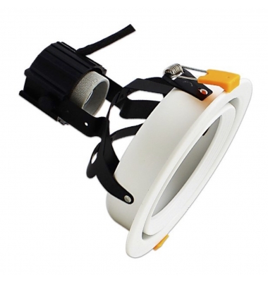 Foco Downlight LED Kira, PAR30 24W, Blanco Neutro de 4000k, IP40, Ángulo 60º, Orientable y ajustable en altura