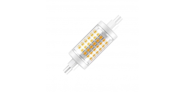 Bombilla LED R7s 78mm. 8W, 1055 Lm. Ángulo 330º, Blanco Natural de 4200k