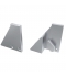 Soporte Lateral Cerrado de Aluminio, Perfil LABEL, Vidrios-Metacrilatos 6mm