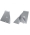 Soporte Lateral Abierto de Aluminio, Perfil LABEL, Vidrios-Metacrilatos 6mm