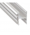 Perfil Aluminio HALL de 1 metro, para Paredes en Superficie y Colgantes, Acabado Blanco
