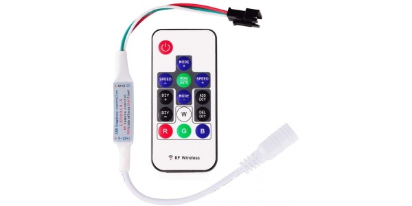 Controlador Digital 5-24v (WS2811 - WS2812B) con mando a distancia