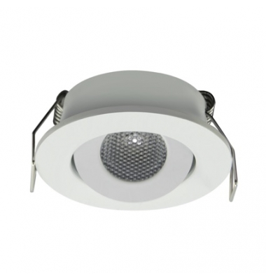 Foco Empotrar LED Dimmable, MINI, Basculante, 3W, Blanco Mate. Blanco Natural de 4200k, Ángulo 60º