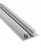 KIT - Perfil Aluminio FANCY de 2 metros, Plata, Para Paredes en Superficie, Iluminación Lateral Doble