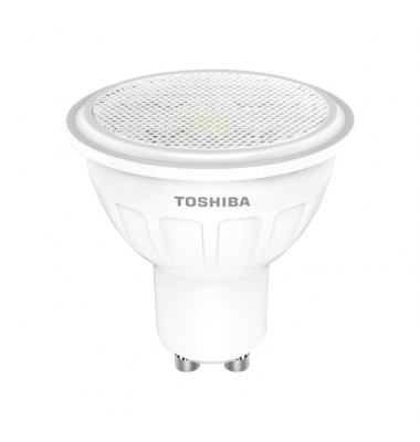 Bombilla LED Toshiba GU10 5W Regulable. Blanco Cálido. Ángulo 34º.