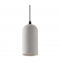 Lámpara de Suspensión GUM S10. de Cemento Natural, Metal Negro Mate, Bombilla A60, Base E27
