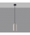 Lámpara de Suspensión GUM S10. de Cemento Natural, Metal Negro Mate, Bombilla A60, Base E27