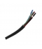 Cable manguera redonda, PVC, 4x0,50 Negro, Interior azul, rojo, verde y negro, 1 Metro