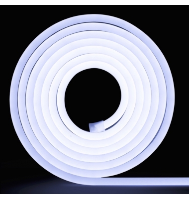 LED Neon Tubo NS0816, 24V, 8W/m, 350Lm/W, Emisión Superior. Blanco Cálido 2700k. 5 metros, IP65