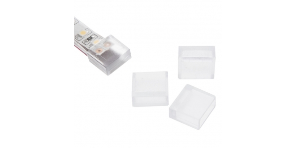 Set 5 tapas de silicona, Para Tiras de LED impermeables de 12 mm FPCB, IP65, IP67