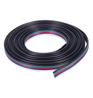 Cable Eléctrico Azul, Rojo, Verde, Negro, Blanco, 5 Pin, Calibre 22AWG. 1 metro